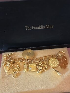 Fabulous 50s Franklin Mint Charm Bracelet